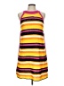 BCBGeneration Stripes Yellow Casual Dress Size L - photo 1