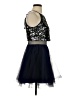 Teeze Me 100% Polyester Stars Blue Cocktail Dress Size 3 - photo 4