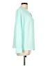 Apt. 9 100% Polyester Color Block Teal Long Sleeve Blouse Size L - photo 4