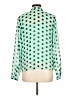Worthington 100% Polyester Polka Dots Green Long Sleeve Blouse Size L - photo 2