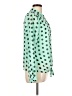 Worthington 100% Polyester Polka Dots Green Long Sleeve Blouse Size L - photo 4