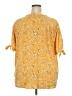 Fun2Fun 100% Polyester Yellow Short Sleeve Blouse Size 2X - photo 2