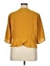 Boohoo 100% Polyester Yellow Short Sleeve Blouse Size 16 - photo 2
