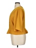 Boohoo 100% Polyester Yellow Short Sleeve Blouse Size 16 - photo 5