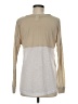 B. Split Tan Long Sleeve Top Size M - photo 2