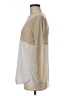 B. Split Tan Long Sleeve Top Size M - photo 5