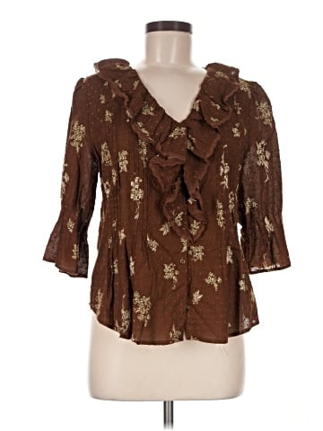 Ultra Pink 3/4 Sleeve Blouse (view 1)
