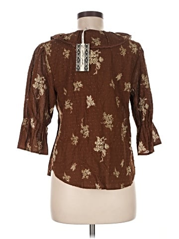 Ultra Pink 3/4 Sleeve Blouse (view 2)