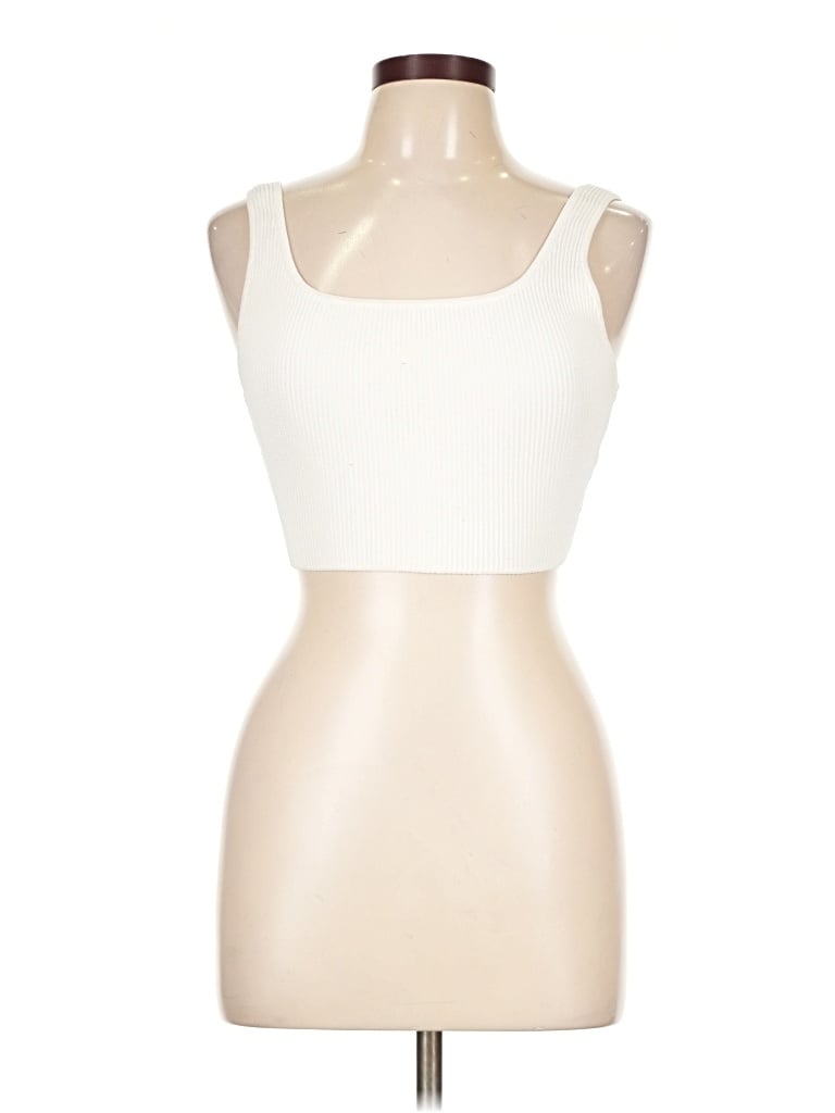 Pre-owned Babaton Sleeveless Top Ivory Strapless Neckline Tops