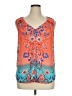 DR2 100% Polyester Orange Sleeveless Blouse Size XL - photo 1
