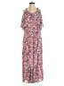 Charming Charlie 100% Polyester Purple Brown Jumpsuit Size S - photo 1