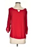 Mine 100% Polyester Red 3/4 Sleeve Blouse Size S - photo 1