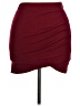 Unbranded 100% Polyester Solid Burgundy Casual Skirt Size 1X - photo 1