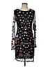 Aqua Graphic Black Cocktail Dress Size L - photo 1