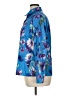 Unbranded 100% Polyester Floral Blue Long Sleeve Blouse Size XL - photo 5