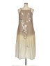 Unbranded 100% Polyester Graphic Tan Casual Dress Size XXL - photo 2