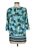 Pappagallo 100% Polyester Teal 3/4 Sleeve Blouse Size M - photo 2