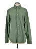 Gap 100% Cotton Chevron-herringbone Green Long Sleeve Button-Down Shirt Size XS - photo 1
