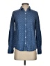 J. McLaughlin Polka Dots Blue Long Sleeve Button-Down Shirt Size 4 - photo 1