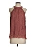 Paper Crane 100% Polyester Burgundy Sleeveless Blouse Size S - photo 1