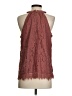 Paper Crane 100% Polyester Burgundy Sleeveless Blouse Size S - photo 2