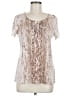 Zenergy by Chico's 100% Polyester Silver Short Sleeve Blouse Size Med (1) - photo 1