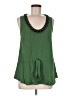 Robert Rodriguez 100% Silk Green Sleeveless Silk Top Size 6 - photo 1