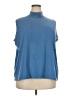 Cj Banks Blue Sleeveless Turtleneck Size 3X - photo 1