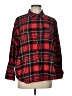 Old Navy 100% Cotton Plaid Red Long Sleeve Button-Down Shirt Size L - photo 1
