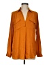 Ann Taylor 100% Polyester Orange Long Sleeve Blouse Size M - photo 1