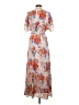 Collective Concepts 100% Polyester Floral Blue Casual Dress Size S - photo 2