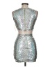 TOBI 100% Polyamide Metallic Silver Cocktail Dress Size M - photo 2
