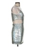 TOBI 100% Polyamide Metallic Silver Cocktail Dress Size M - photo 4
