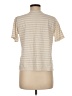 Kule 100% Cotton Stripes Ivory Short Sleeve Turtleneck Size M - photo 2