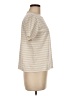 Kule 100% Cotton Stripes Ivory Short Sleeve Turtleneck Size M - photo 4