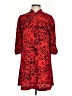 Topshop 100% Polyester Red Casual Dress Size 4 - photo 1