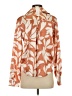 Timing Print Orange Long Sleeve Blouse Size S - photo 2