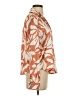 Timing Print Orange Long Sleeve Blouse Size S - photo 4