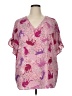 Entro 100% Polyester Pink Short Sleeve Blouse Size XL - photo 1