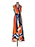 DR Collection Color Block Orange Casual Dress Size 4 - photo 1
