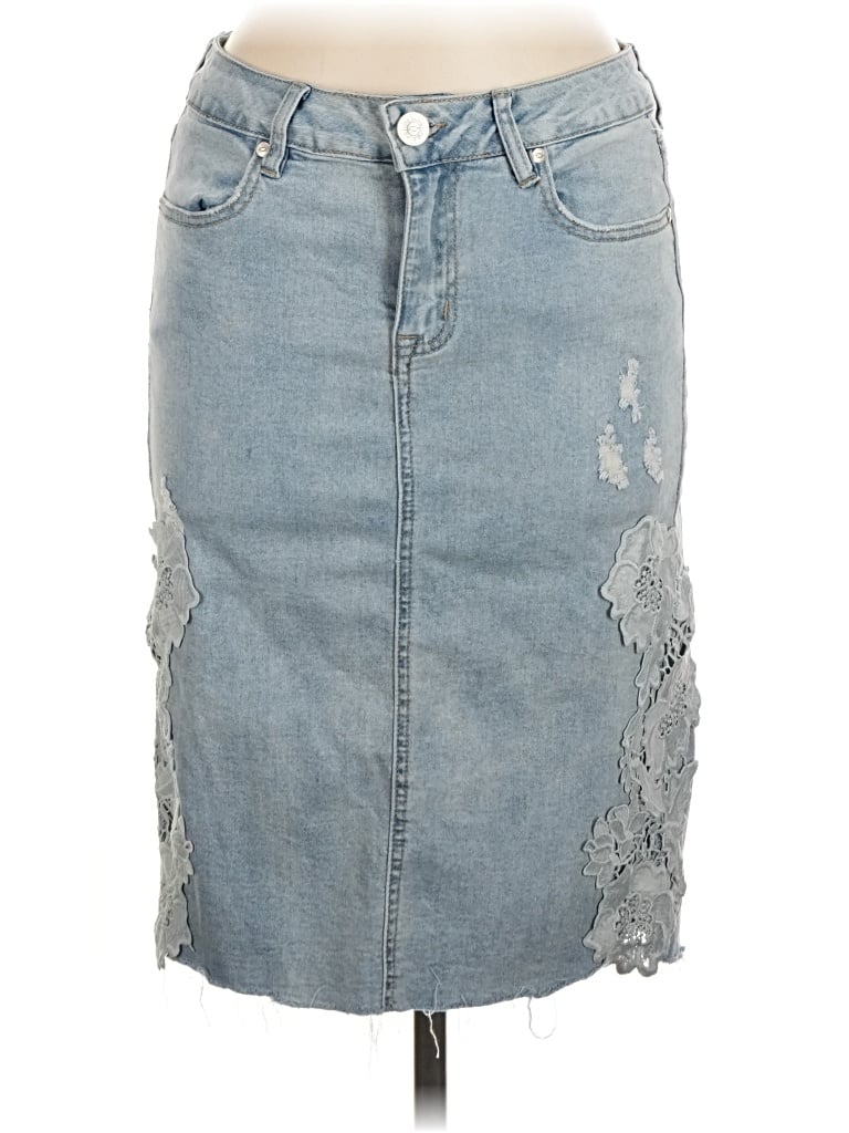 Pre-owned One 5 One Denim Skirt In Blue