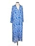 Zara Print Blue Casual Dress Size S - photo 1