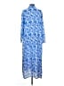 Zara Print Blue Casual Dress Size S - photo 2