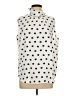 Ann Taylor 100% Polyester Polka Dots Ivory Sleeveless Blouse Size L - photo 1