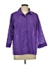Studio Works Purple 3/4 Sleeve Button-Down Shirt Size L - photo 1
