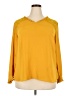 Ann Taylor LOFT 100% Polyester Yellow Long Sleeve Blouse Size 18 - photo 1