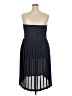 Liz Claiborne 100% Polyester Polka Dots Blue Cocktail Dress Size 16 - photo 2