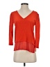 Sandro 100% Polyester Orange 3/4 Sleeve Top Size Sm (1) - photo 1