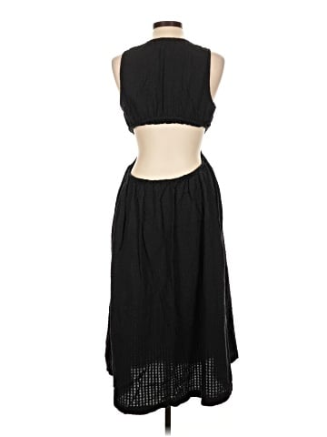 Madewell Seersucker Cutout Midi Dress (view 2)