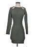 Bebe Solid Gray Cocktail Dress Size XXS - photo 1